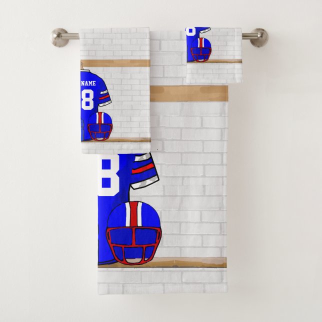 Jersey rojo azul personalizado del fútbol (In situ)