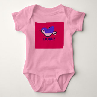 Jersey rosa de bebé con hermoso diseño de pájaro