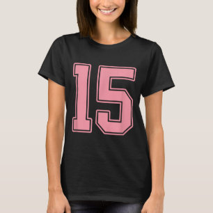 Jersey rosa número 15 Uniforme de jugador #15