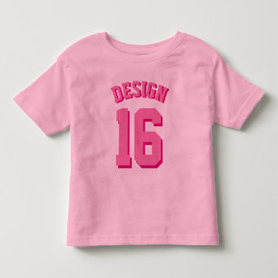 Jersey rosado de los deportes del niño el