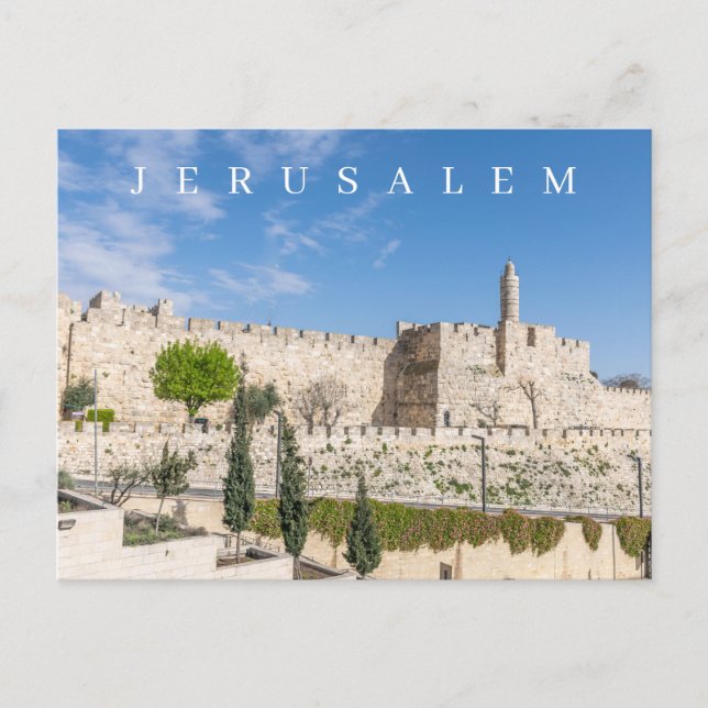 Jerusalem Old City Walls ver postal (Anverso)