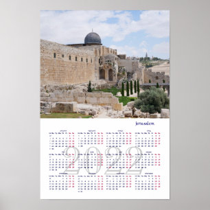 Jerusalén, Israel. Póster Calendario 2022