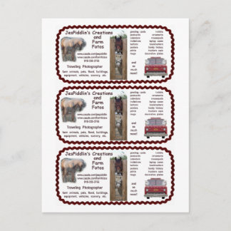 JesPiddlin Creations / Farm Fotos Bus. Tarjetas
