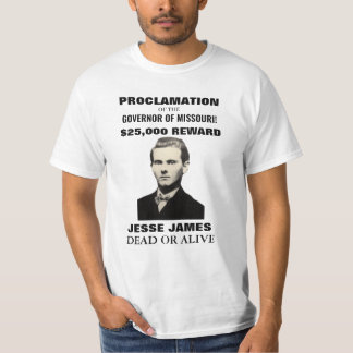 Jesse James $25,000 Camiseta para hombres Posters