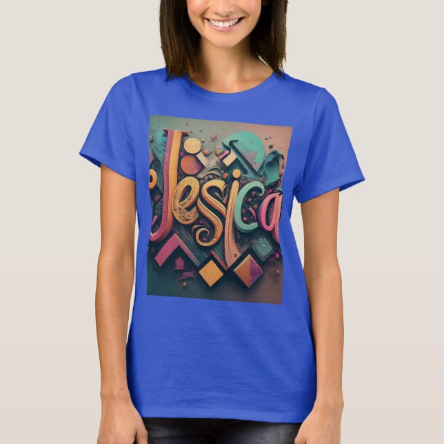 Jessica: camiseta geométrica abstracta 3D (Anverso)