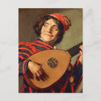 Jester con una postal Lute