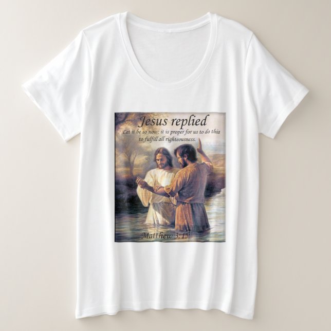 Jesucristo Bautismo imagen uno (Anverso del diseño)