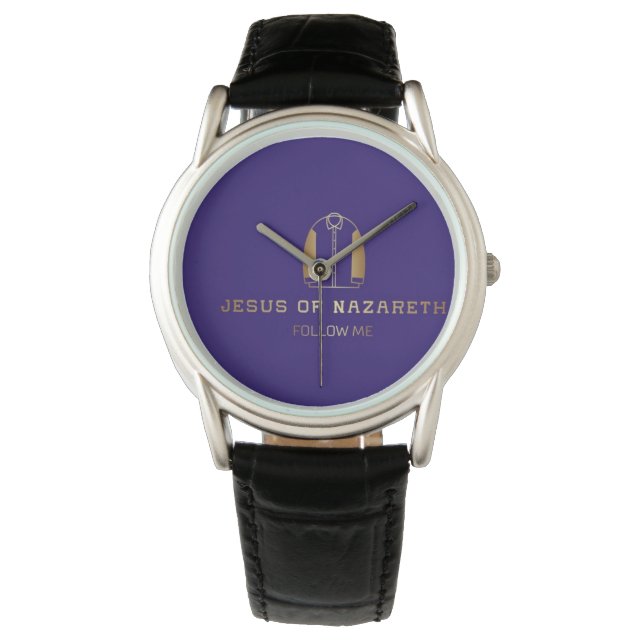 Jesucristo de Nazaret, morado, reloj deportivo (Anverso)