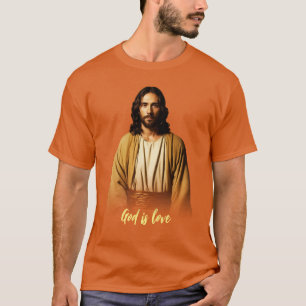 Jesucristo Dios es el lema del amor Camiseta oscur
