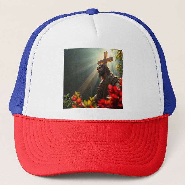 Jesucristo en el sombrero de camionero del jardín (Anverso)