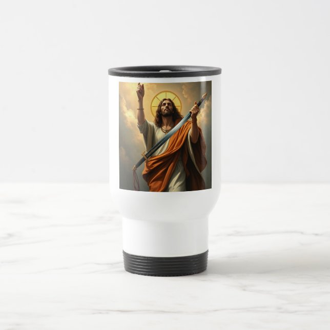 Jesucristo es la taza de viaje de acero del rey (Centro)