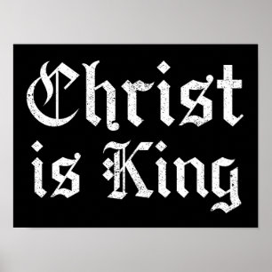 Jesucristo es Rey Arte Grunge Gothic Blackletter