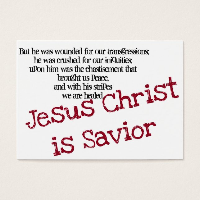 Jesucristo es salvador (Tract) (Frente)