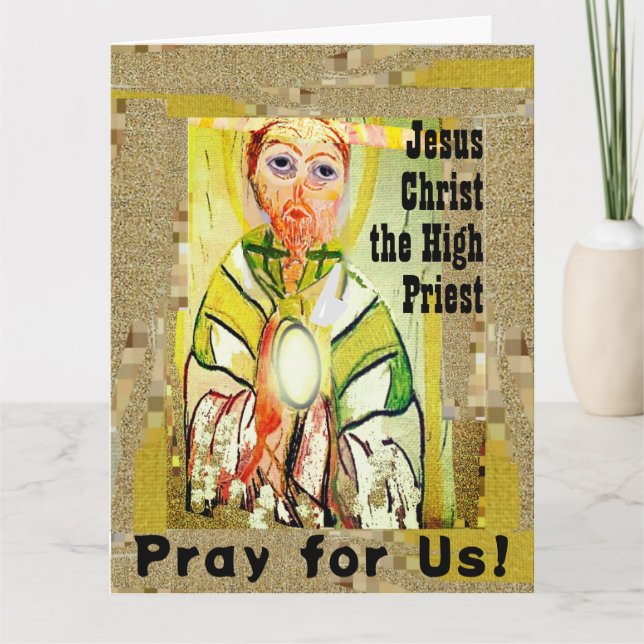 Jesucristo la tarjeta de saludo plegada del Alto S (Anverso)