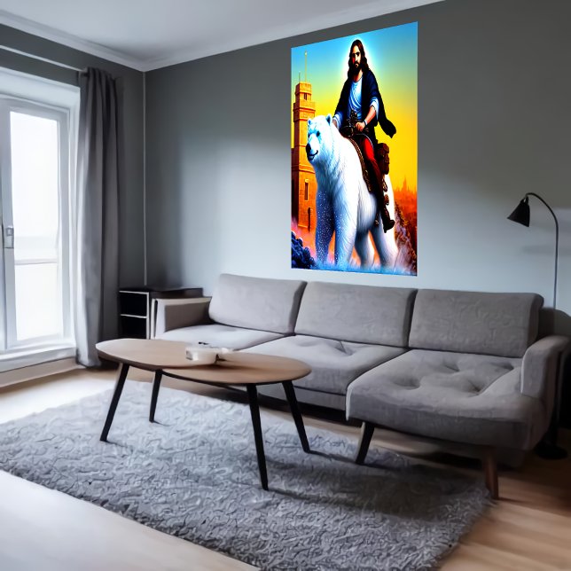 Jesucristo montando un oso polar | Poster de arte  (Subido por el creador)
