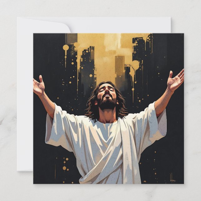 Jesucristo nuestro salvador | Blanco negro y oro (Anverso)
