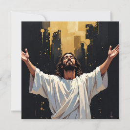 Jesucristo nuestro salvador | Blanco negro y oro