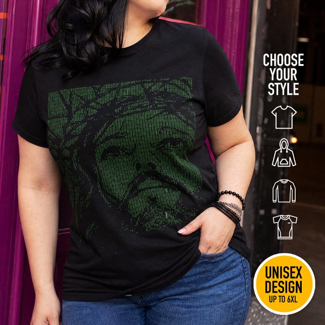 Jesucristo Retro Nerd Techno Arte Ascii 80s Jugado (Heavyweight Streetwear Christian T-Shirts & available oversize 3XL, 4XL, 5XL, 6XL. Choose your style)