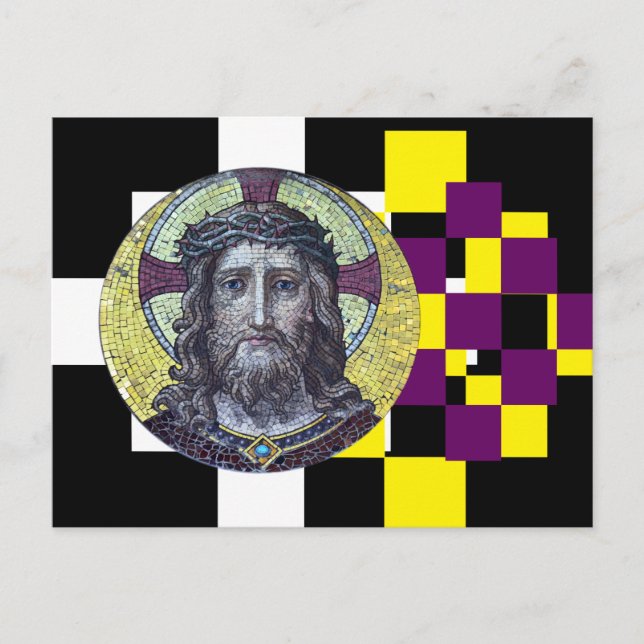 Jesucristo y compasión, arte moderno / postal (Anverso)