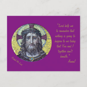 Jesucristo y la oración "Protéjame Señor" / postal