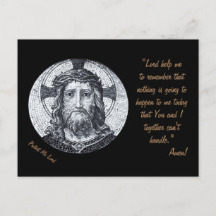 Jesucristo y la oración "Protéjame Señor" / postal