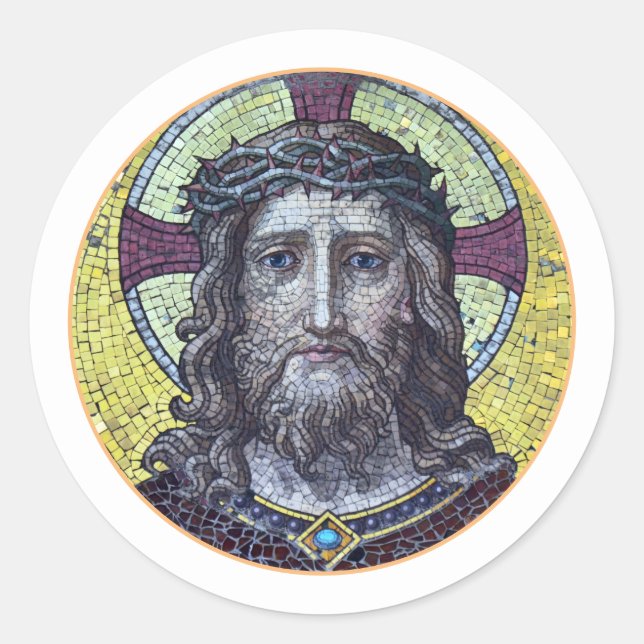 Jesucristo y Pegatina de arte de la compasión (Anverso)