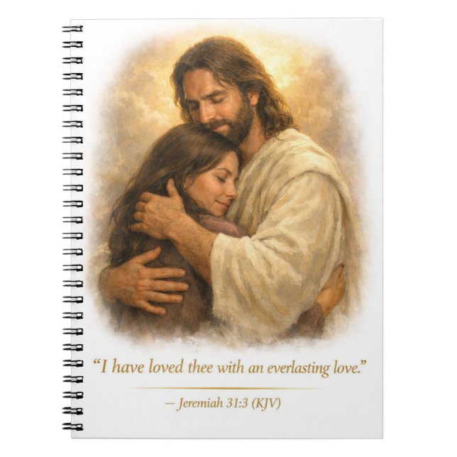 Jesús abrazando a su hija – Cuaderno de notas adhe (Frente)