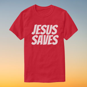 Jesús Ahorra Camiseta De Corta Manga Cristiana