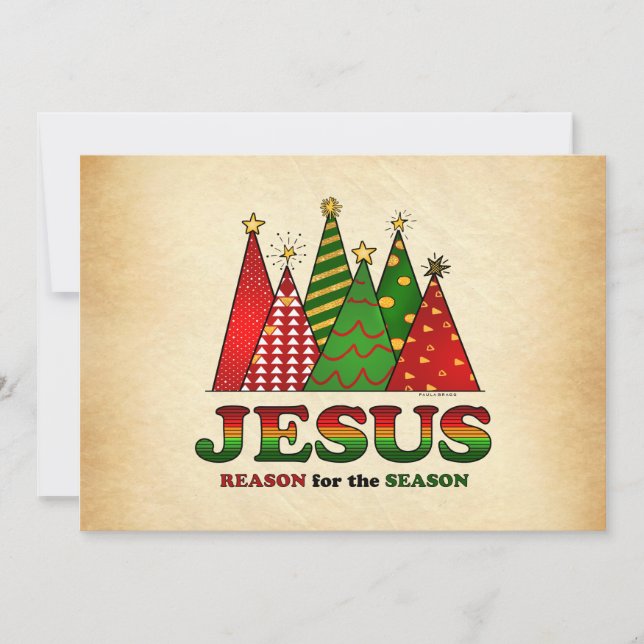 Jesús Árboles de Navidad (Anverso)