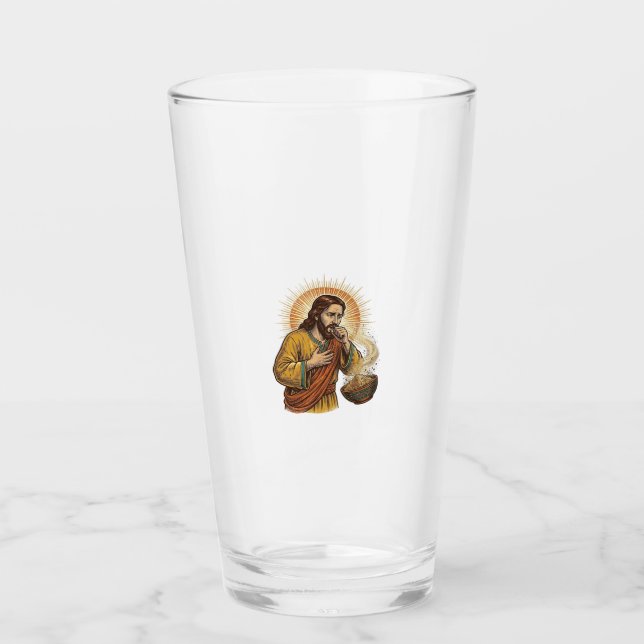 Jesus Asfixiándose con Migaja de Chip de Tortilla  (Anverso)