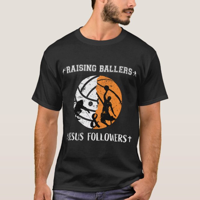 Jesús Baloncesto Papá Camisetas Hombres Mujeres Re (Anverso)
