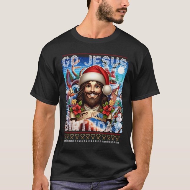 Jesus Birthday Ugly Sweater Knitting Religious (Anverso)