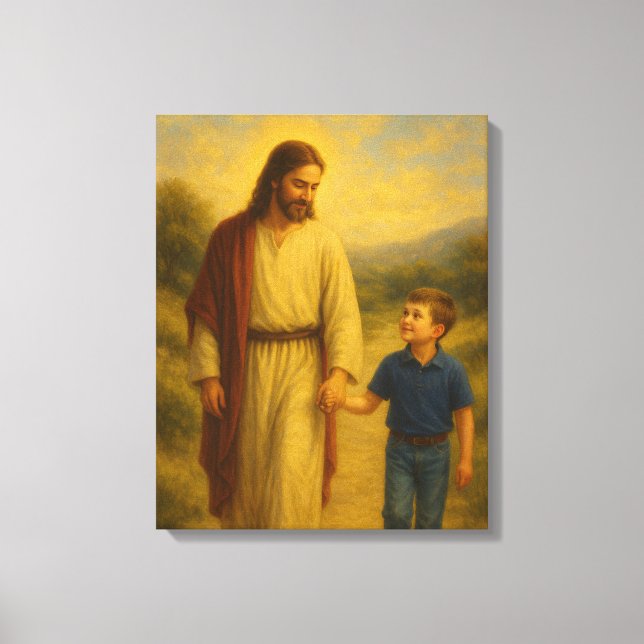 Jesús Caminando Con El Vaso De Arte De Pared De Bo (Anverso)