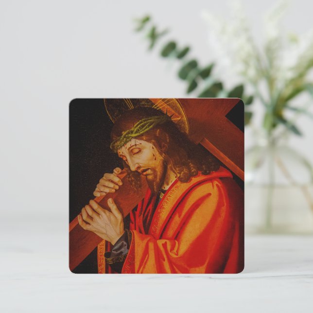 Jesus carrying the cross card (Anverso de pie)