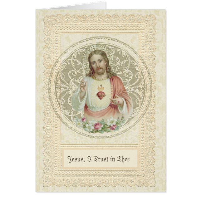 Jesús Católico Oración religiosa del Sagrado Coraz (Frente)