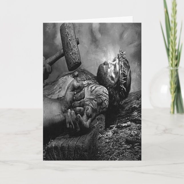 Jesús clavó la tarjeta de felicitación (Anverso)