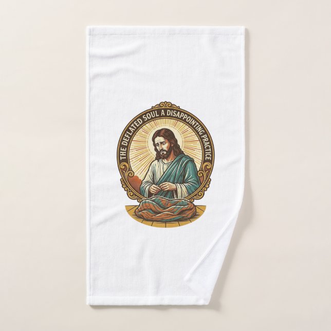 Jesús Completamente Desinflado Bola de Yoga Plana  (Toalla de mano)