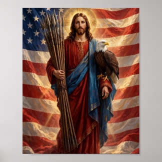 Jesús con 13 lanzas — Arte cristiano patriótico
