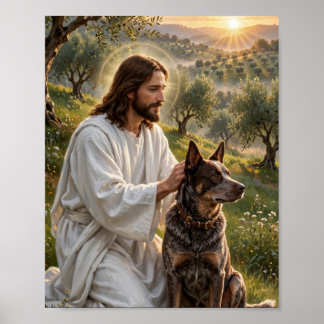 Jesús con Chocolate Heeler — Arte Cristiano