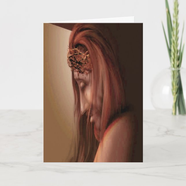 Jesús con la tarjeta de felicitación de las (Anverso)