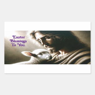 Jesús con Pegatina de cordero