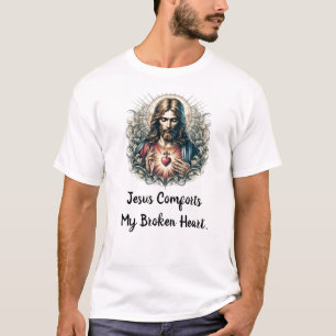 Jesús Confort Mi Camiseta De Lujo De Corazón Roto