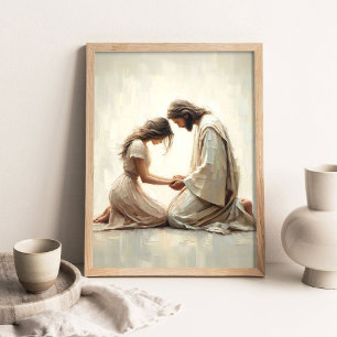 Jesús consolando a la mujer, Arte cristiano, Jesús