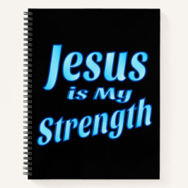 Jesús Cristiano es mi fuerza 8.5 x 11 cuaderno