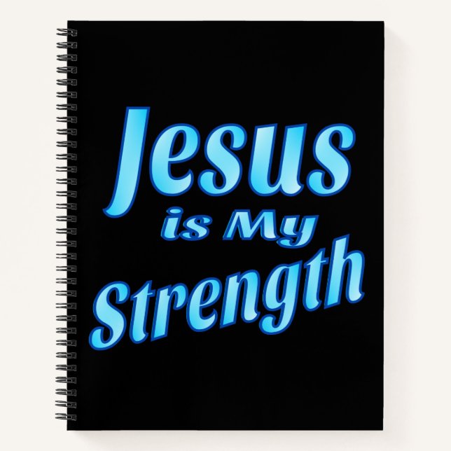 Jesús Cristiano es mi fuerza 8.5 x 11 cuaderno (Anverso)