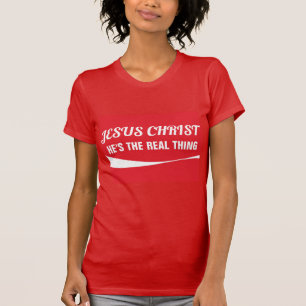 JESÚS CRISTO LA VERDADERA COSA Camisetas cristiana