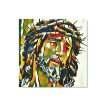 Jesús De Aceite De Nazaret Sobre Retrato De Lienzo