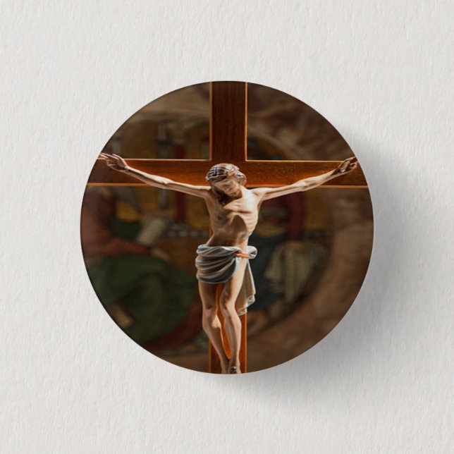 Jesús en el botón de la cruz (Anverso)