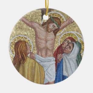 Jesús en el ornamento religioso del arte del