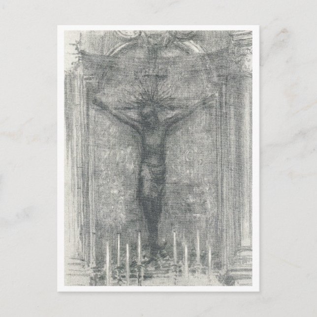 Jesús en la cruz - postal (Anverso)